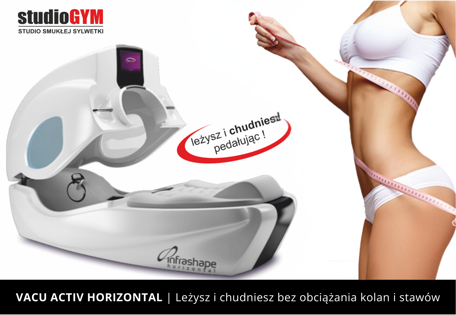 SudioGYM - Vacu Activ bieżnia Figura Smukła Sylwetka | Szczecin Police - Vacu GYM Rower poziomy